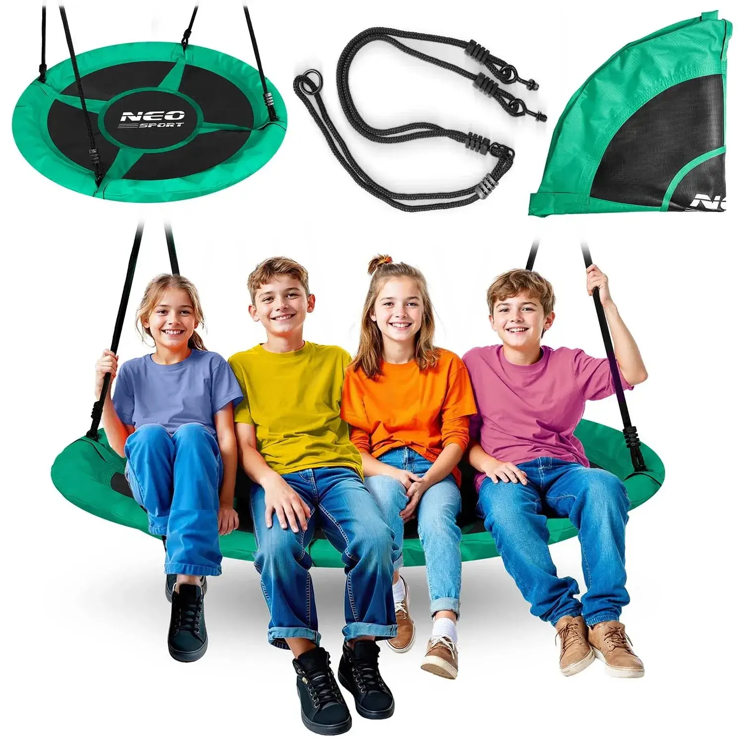 Leagăn-cuib Neo Sport Swingo 1062 (Teal/Black) - 11