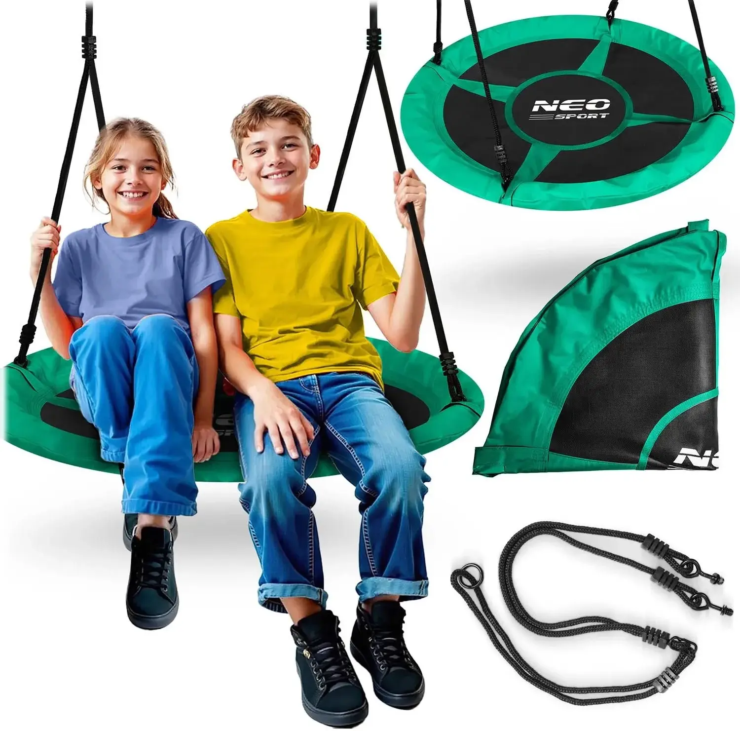 Качели-гнездо Neo Sport Swingo 1081 (Green/Black) - 12