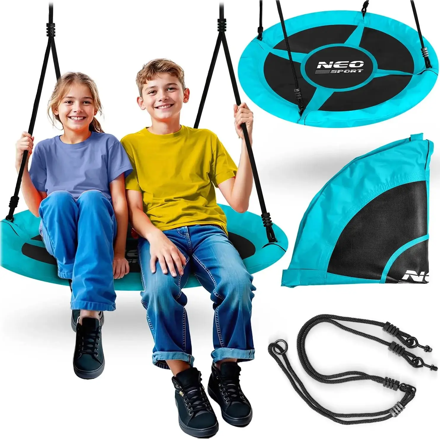 Качели-гнездо Neo Sport Swingo 1082 (Light Blue/Black) - 12