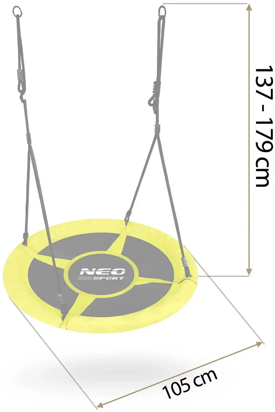 Качели-гнездо Neo Sport Swingo 1083 (Neon Yellow/Black) - 2
