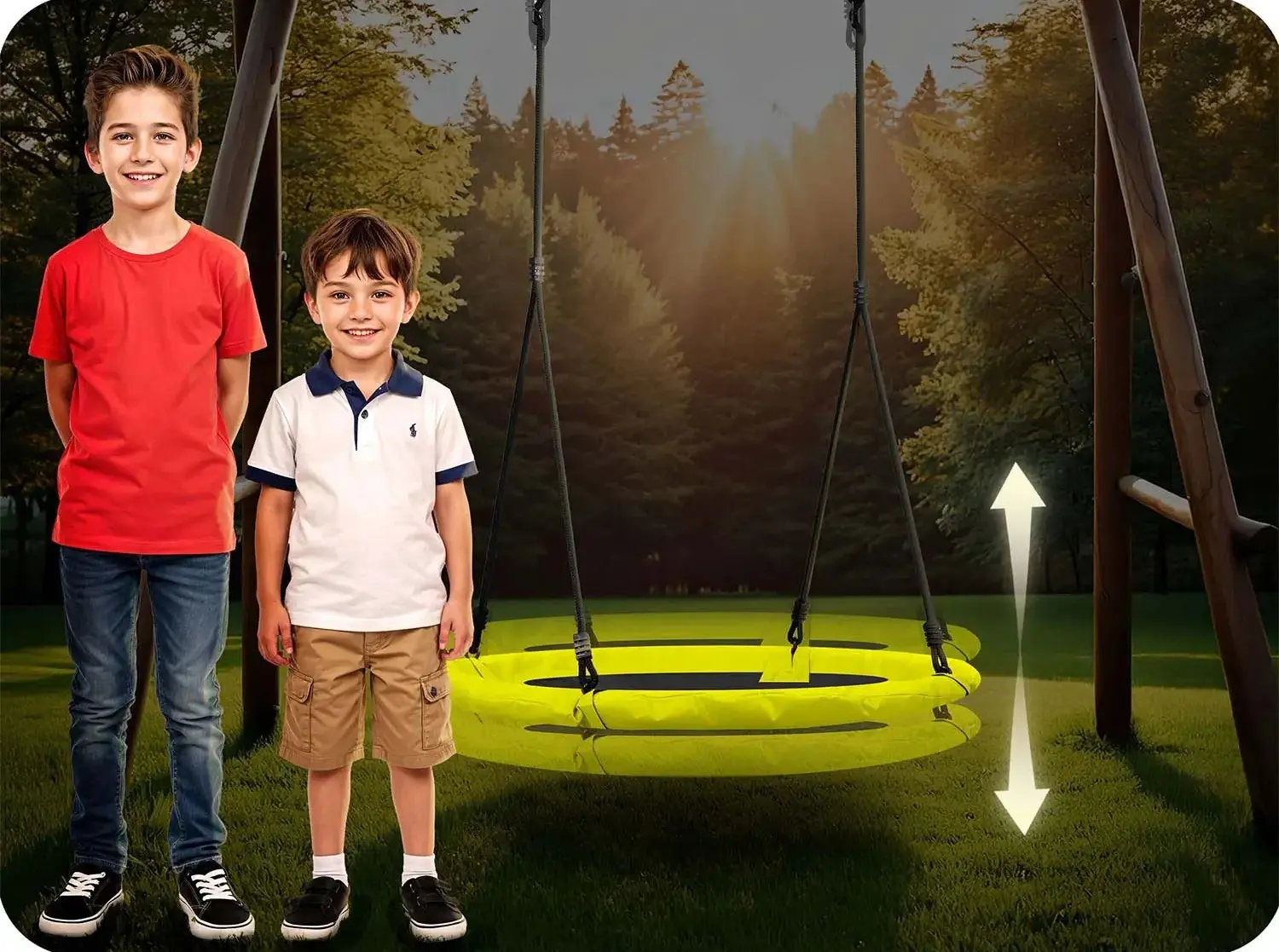 Качели-гнездо Neo Sport Swingo 1083 (Neon Yellow/Black) - 10