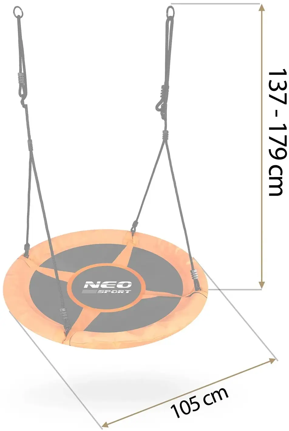 Качели-гнездо Neo Sport Swingo 1084 (Orange/Black) - 4