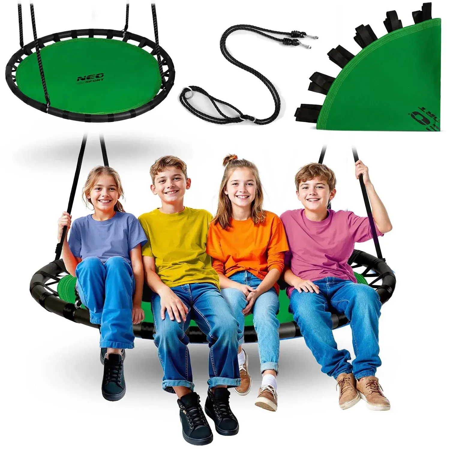 Leagăn-cuib Neo Sport Swingo 110222 (Green/Black) - 12