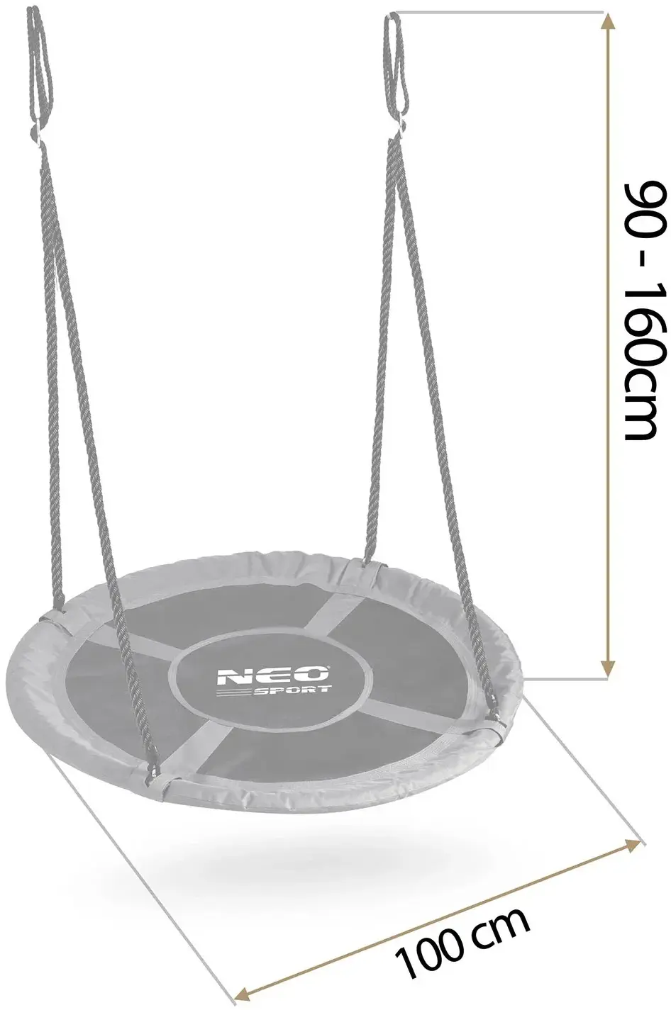 Качели-гнездо Neo Sport Swingo 110301 (Grey/Black) - 4