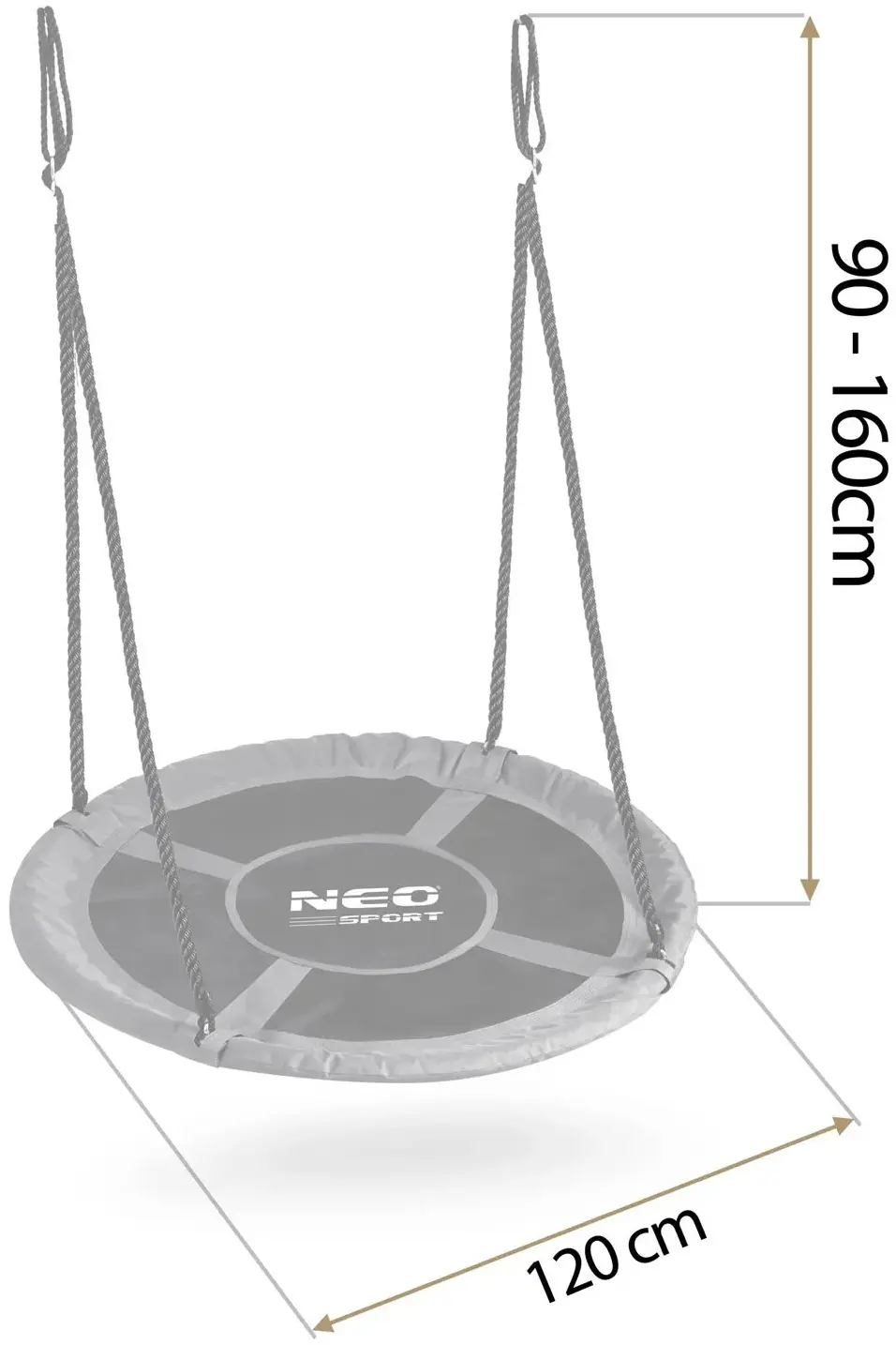 Качели-гнездо Neo Sport Swingo 110321 (Black/Grey) - 4