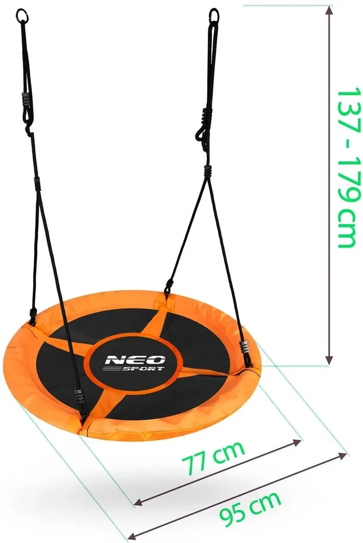 Leagăn-cuib Neo Sport Swingo XXL 95cm (Orange/Black)