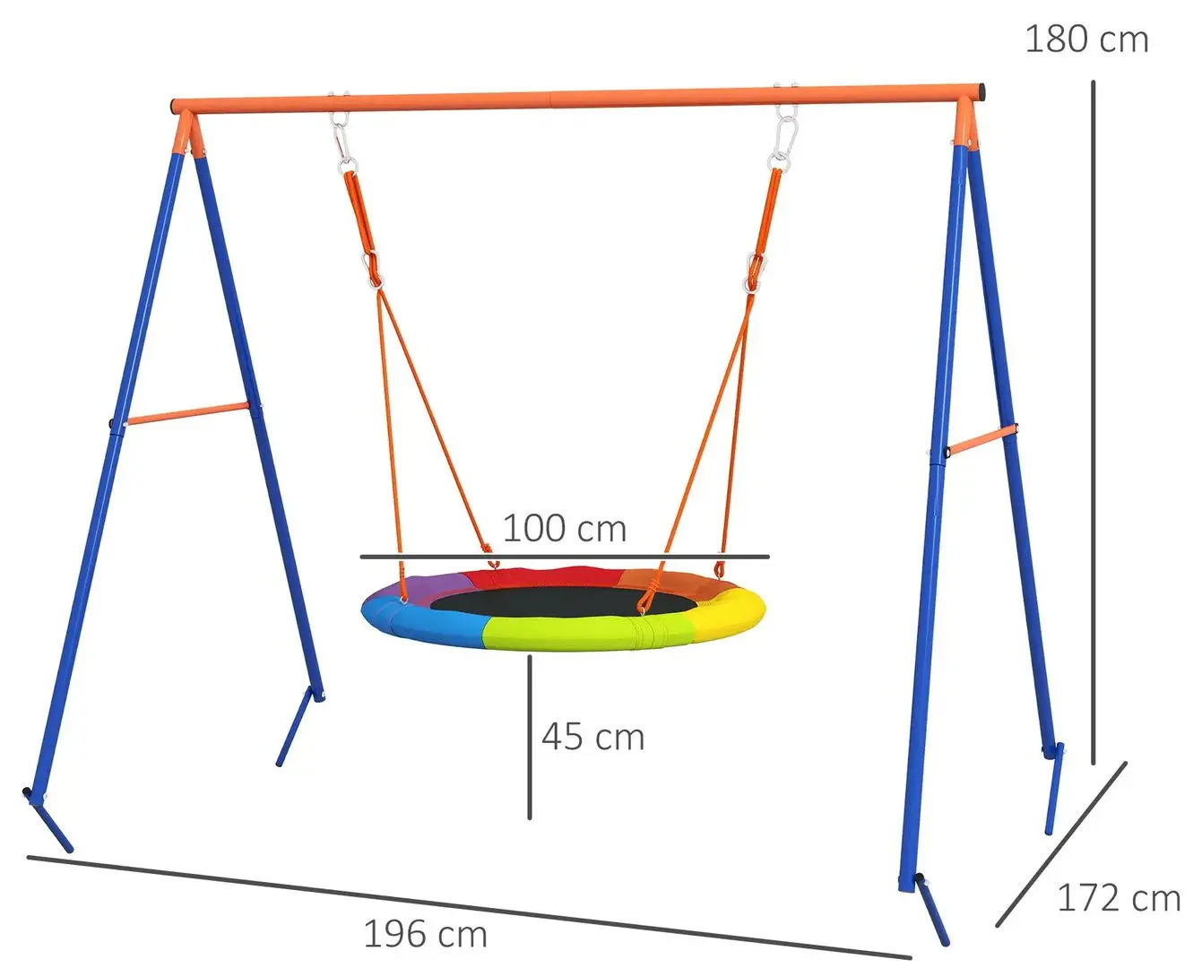 Качели-гнездо Outsunny 344-076V00MX (Multicolor)