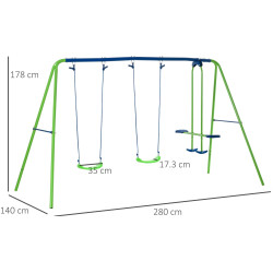 Leagan Outsunny 344-035 (Green/Blue) Thumb
