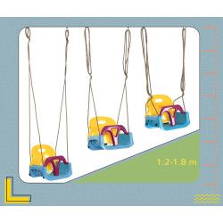 Качели Outsunny 344-056V00BU (Blue/Yellow/Purple) Thumb