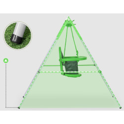 Качели Outsunny 344-065V00GN (Green/White) Thumb