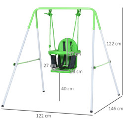 Качели Outsunny 344-065V00GN (Green/White) Thumb