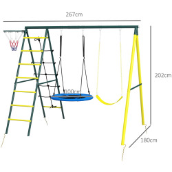 Leagan Outsunny 344-082V00YL (Yellow/Green/Blue) Thumb