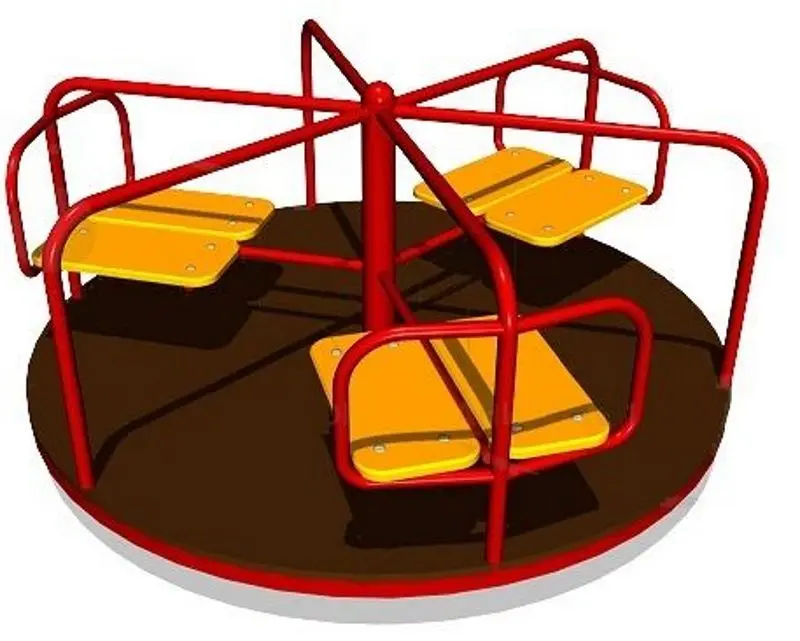 Детская карусель PlayPark 150x65 (Red/Yellow)