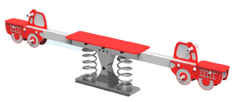 Качалка на пружине Playpark Машина-2 (Grey/Red)