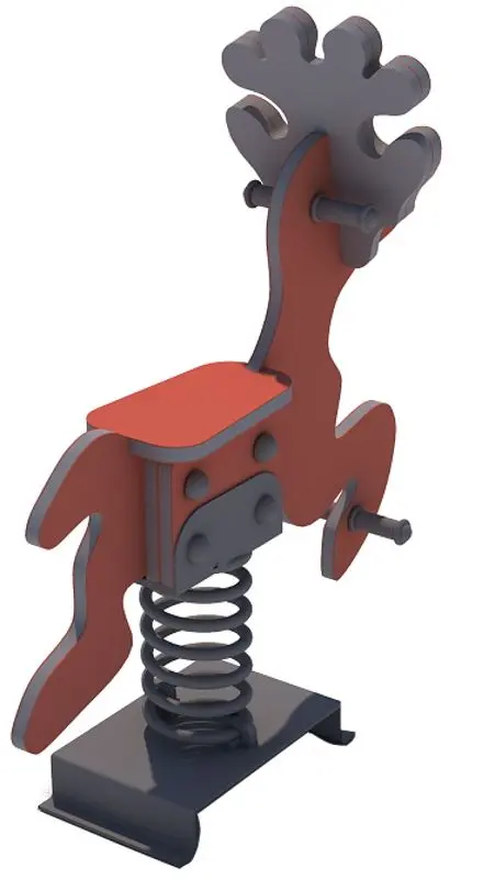 Balansoar pe arc Playpark Cerb (Red/Grey)