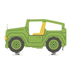 Качалка на пружине PlayPark Safari DS-55 (Green) Thumb