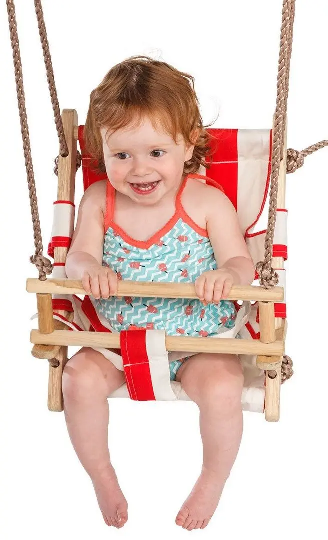 Leagan PlayPark Canvas Swing-0290 (White/Red)