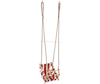 Leagan PlayPark Canvas Swing-0290 (White/Red)