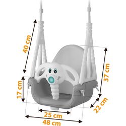 Leagan RicoKids Elephant (Grey/White) Thumb