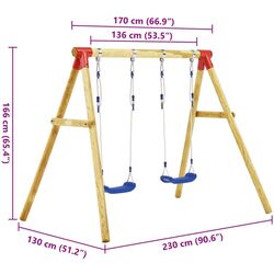 Leagan VidaXL 279062 (Natural/Blue) Thumb