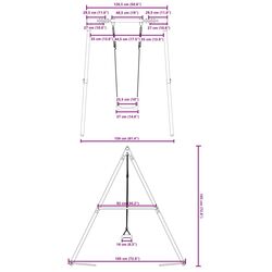 Качели VidaXL 3283577 (Blue) Thumb