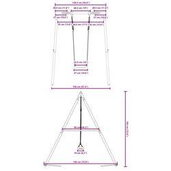 Качели VidaXL 3283578 (Blue/Red) Thumb