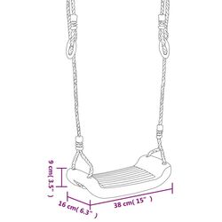 Качели VidaXL 92306 (Natural/Blue) Thumb