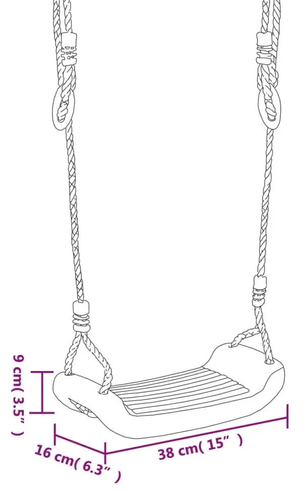 Качели VidaXL 92306 (Natural/Blue)