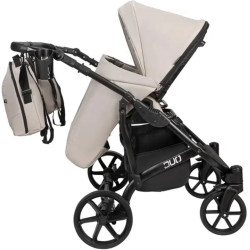 Carucior pentru gemeni Angelina Tvigo-Duo DTE-44 (Beige/Black) Thumb