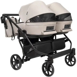 Carucior pentru gemeni Angelina Tvigo-Duo DTE-44 (Beige/Black) Thumb
