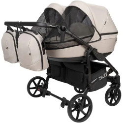 Carucior pentru gemeni Angelina Tvigo-Duo DTE-44 (Beige/Black) Thumb