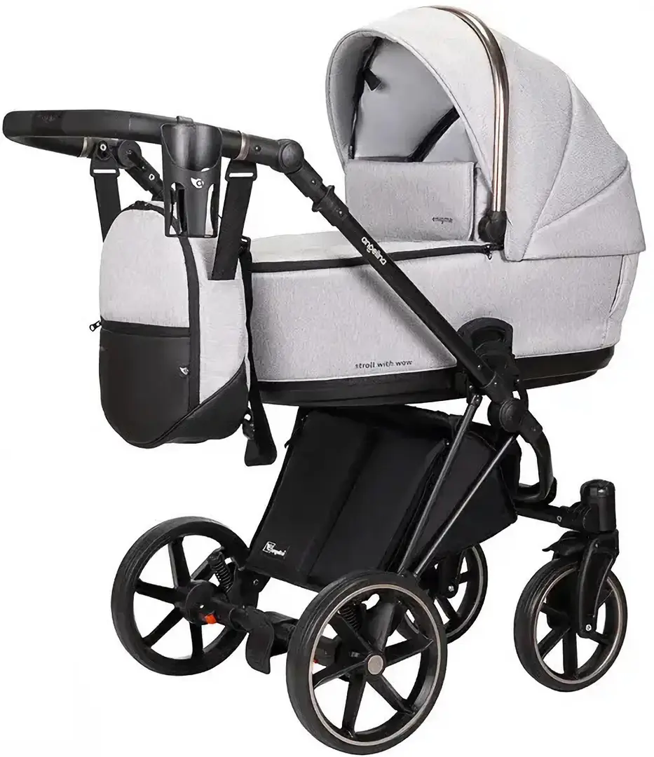 Коляска модульная 2в1 Angelina Enigma Premium EP-22 (Light Grey)