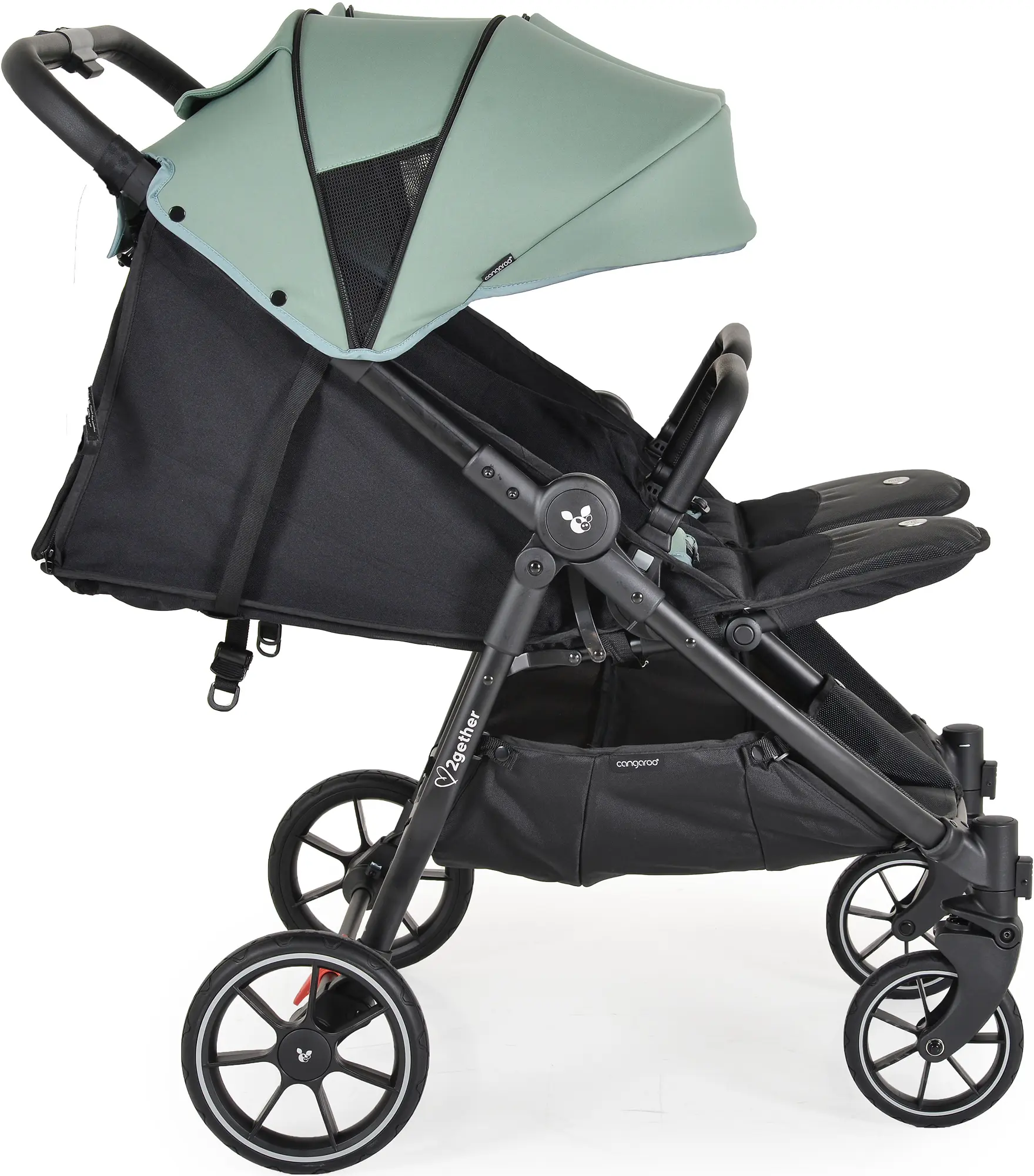 Carucior pentru gemeni Cangaroo 2Gether (Iceberg Green) - 4