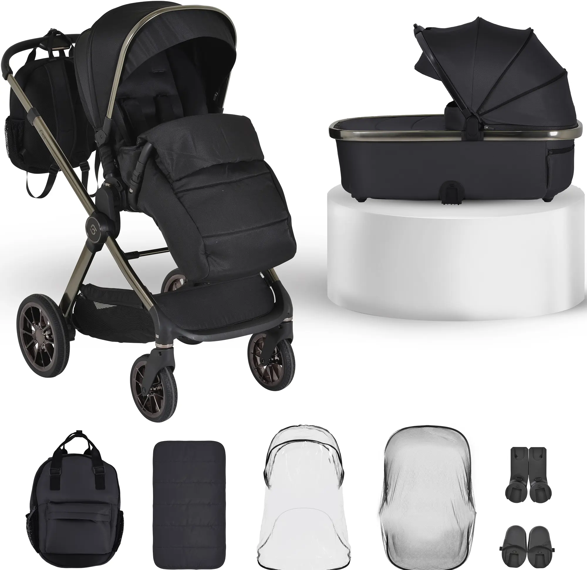 Carucior modular 2in1 Cangaroo iClick (Black) - 9