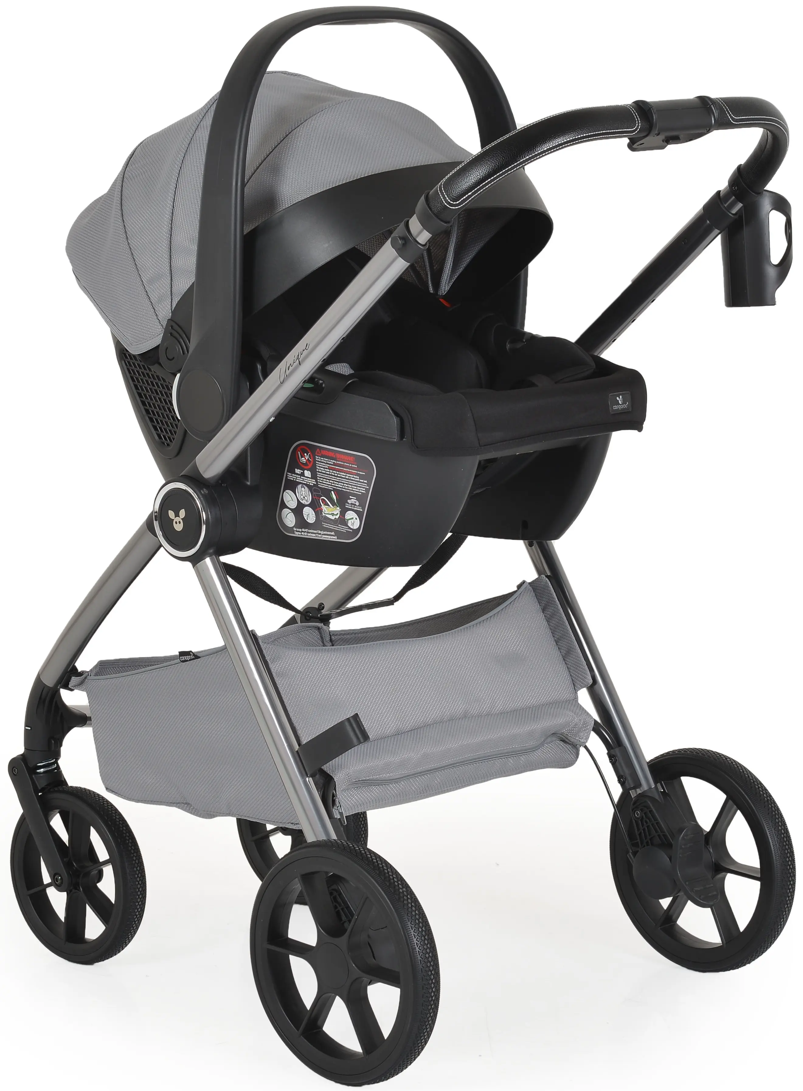 Коляска модульная 3в1 Cangaroo Unique (Cloud Silver)