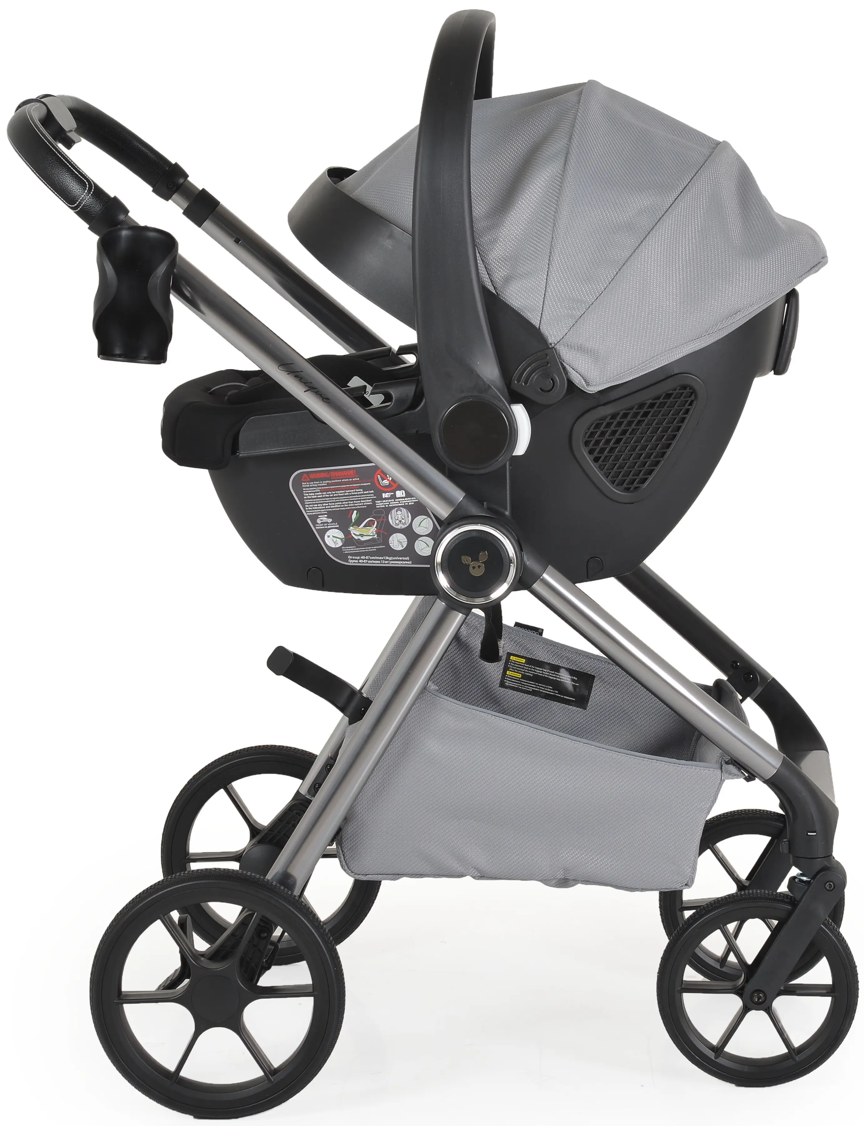 Коляска модульная 3в1 Cangaroo Unique (Cloud Silver)