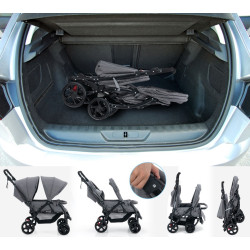 Carucior pentru gemeni Costway BC10248GR (Grey) Thumb