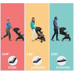 Коляска прогулочная Costway BC10067BK (Black) Thumb