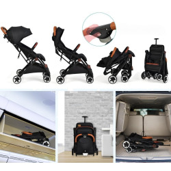 Коляска прогулочная Costway BC10067BK (Black) Thumb