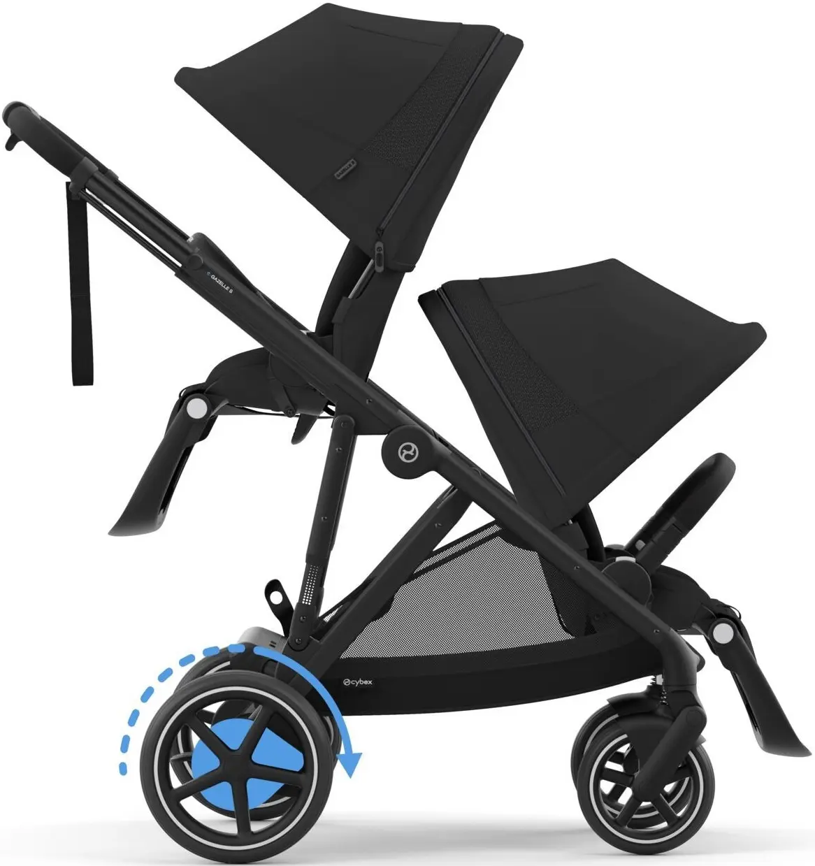 Коляска модульная Cybex e-Gazelle S (Moon Black) - 7