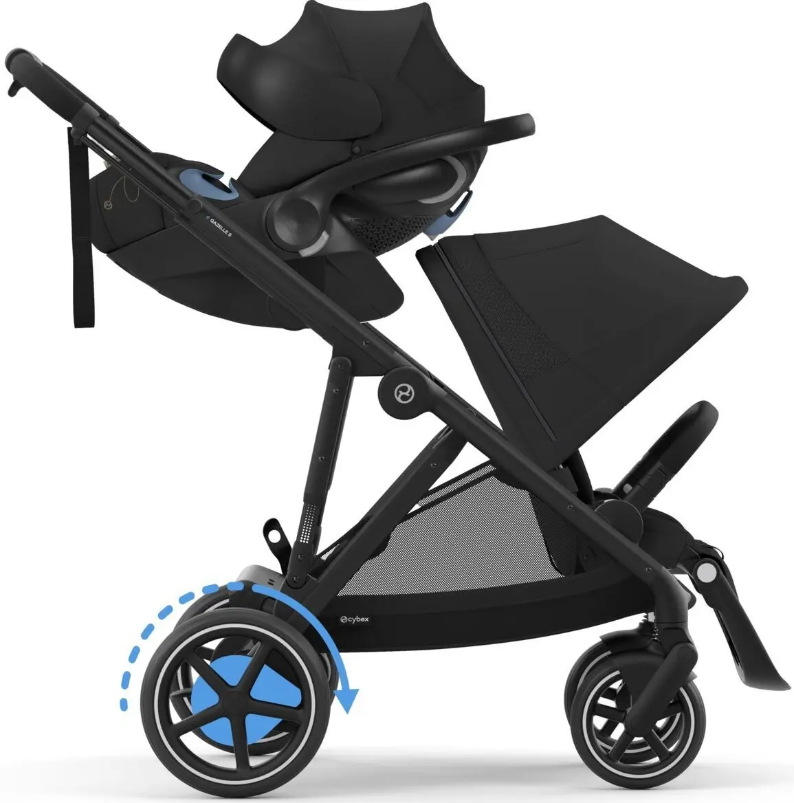 Коляска модульная Cybex e-Gazelle S (Moon Black) - 8