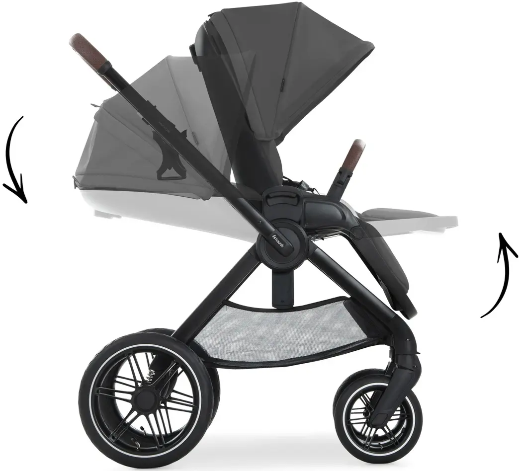 Carucior modular 2in1 Hauck Walk N Care Air Set (Dark Grey) - 3