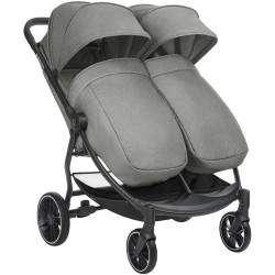Carucior pentru gemeni Kikka Boo Happy 2 (Light Grey) Thumb