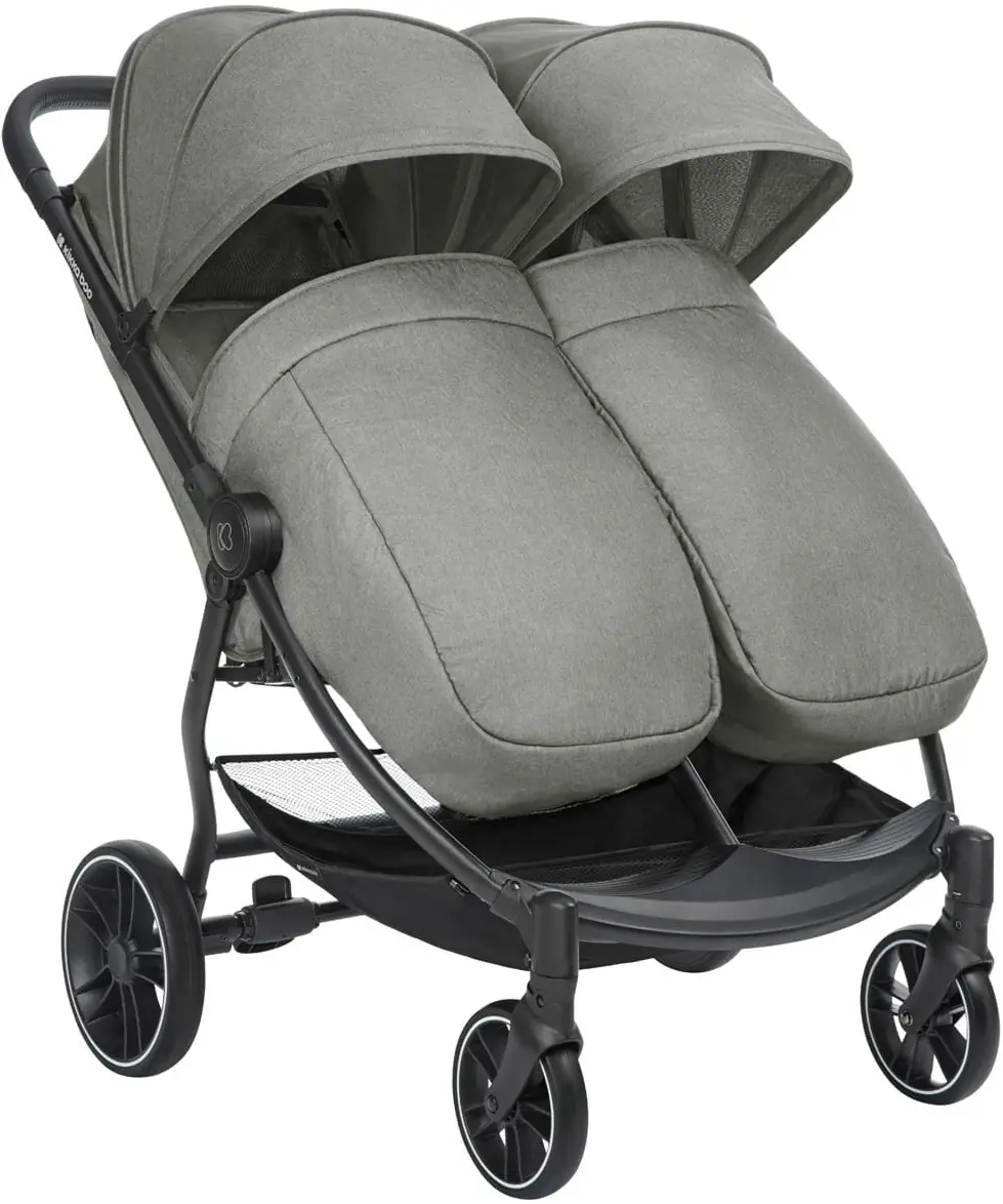 Carucior pentru gemeni Kikka Boo Happy 2 (Light Grey) - 2
