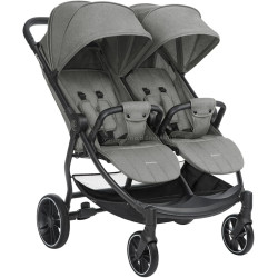 Carucior pentru gemeni Kikka Boo Happy 2 (Light Grey)