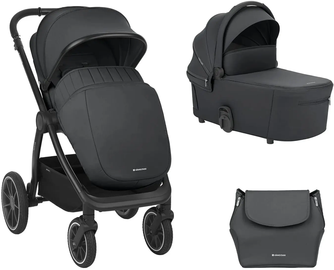 Carucior modular 2in1 Kikka Boo Naya (Grey)