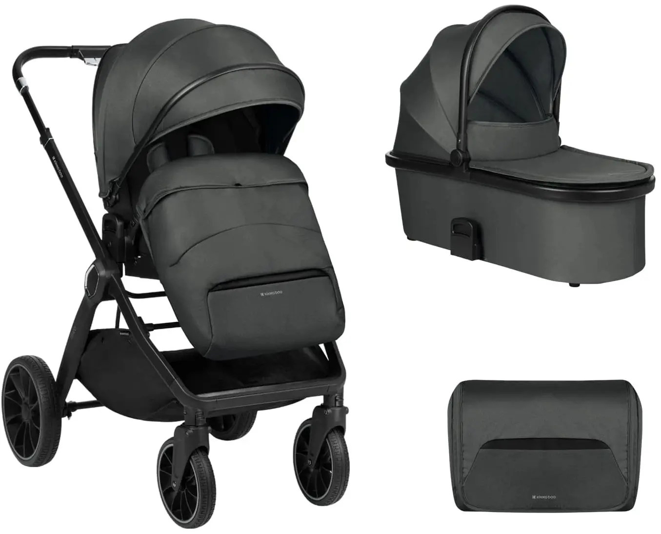 Коляска модульная 2в1 Kikka Boo Tiffany (Dark Grey)