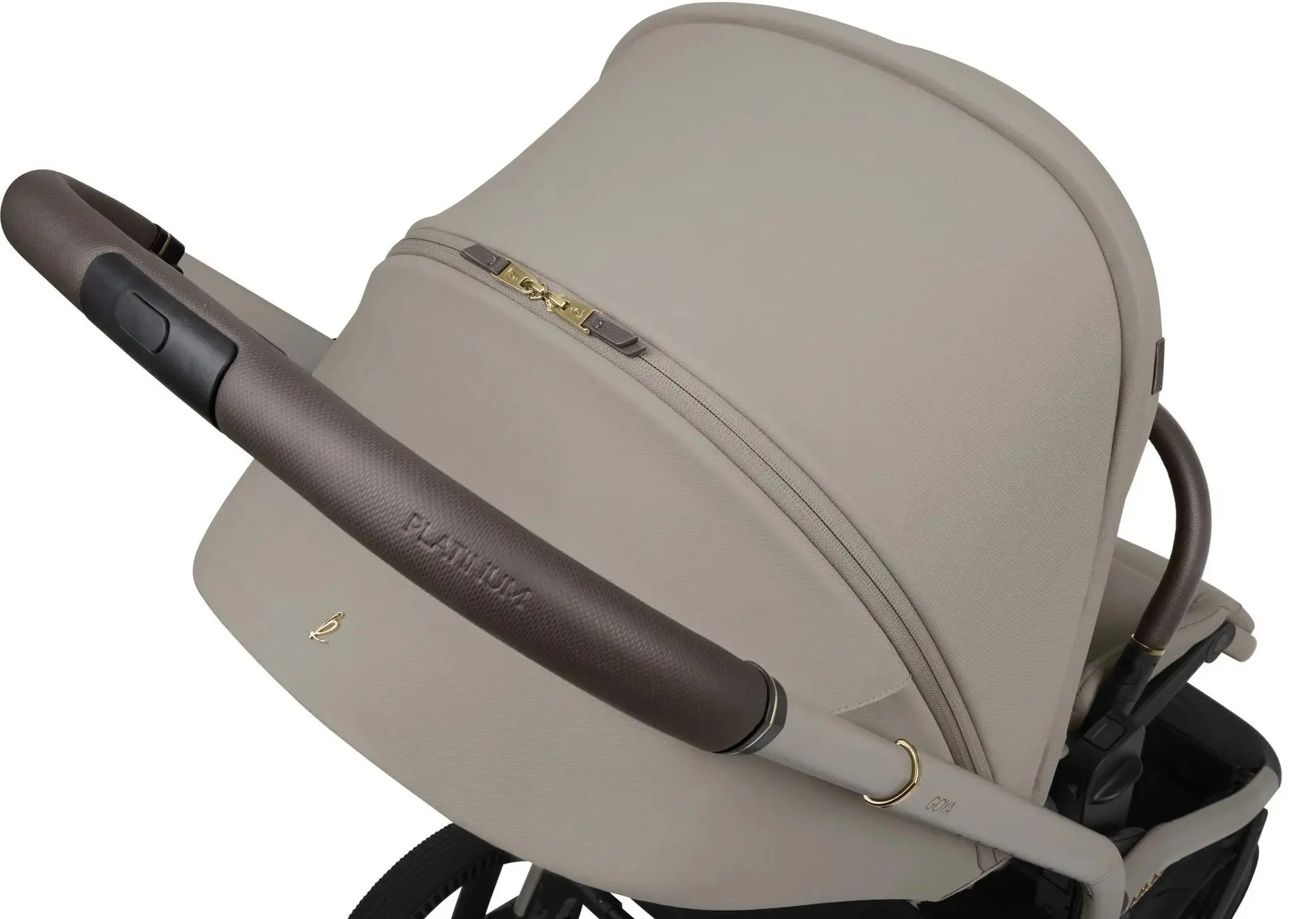 Коляска модульная 2в1 KikkaBoo Goya Platinum (Champagne) - 6