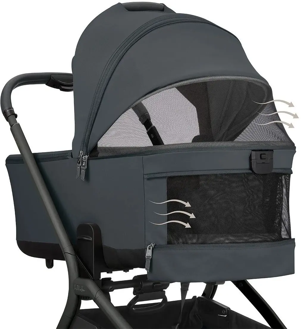 Carucior modular 2in1 KikkaBoo Goya Platinum (Graphite) - 6