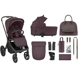 Коляска модульная 2в1 KikkaBoo Goya Platinum (Merlot) Thumb